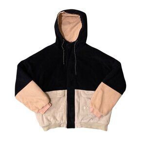 Men's DISINTEGRATION Quilt Lined Hooded Corduroy Colorblock Jacket Size 3XL